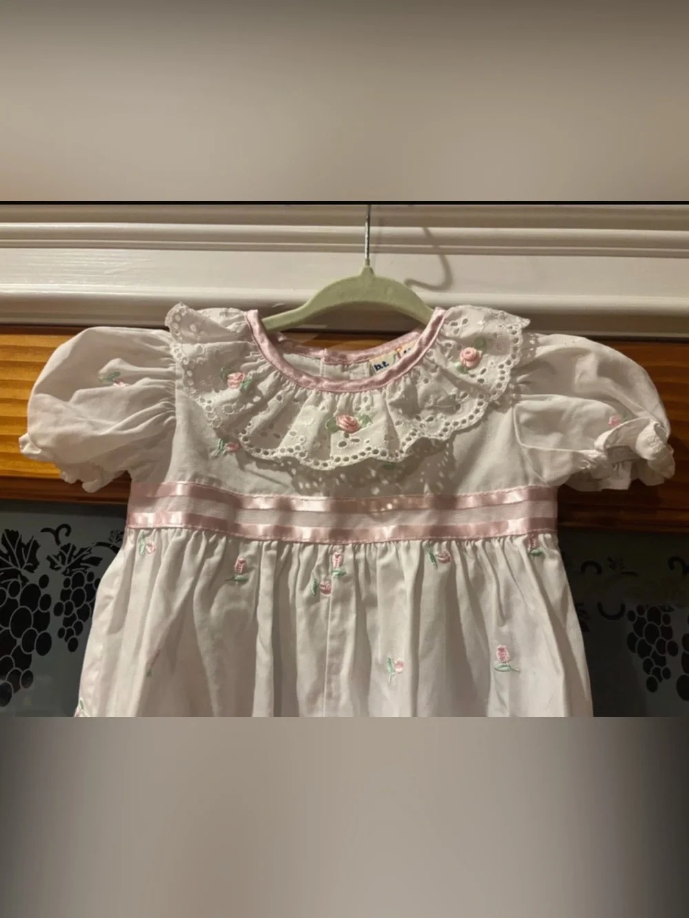 Vintage B.T. Kids 3-6M Rosebud Eyelet Romper